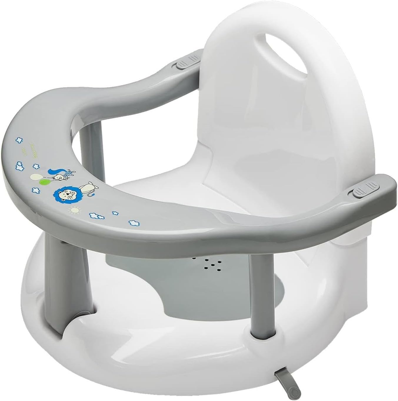 Foldable Baby Bath Seat Toddler Bathtub Seat with Suction Cups for Stability, Cute Wrap Around Bath Tub Chair Baby, Portable Anti-Slip Sit Up Support Seats for 6-18 Months Kids Toddler New Born Gift