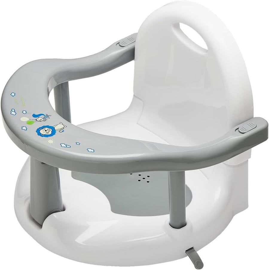 Foldable Baby Bath Seat Toddler Bathtub Seat with Suction Cups for Stability, Cute Wrap Around Bath Tub Chair Baby, Portable Anti-Slip Sit Up Support Seats for 6-18 Months Kids Toddler New Born Gift